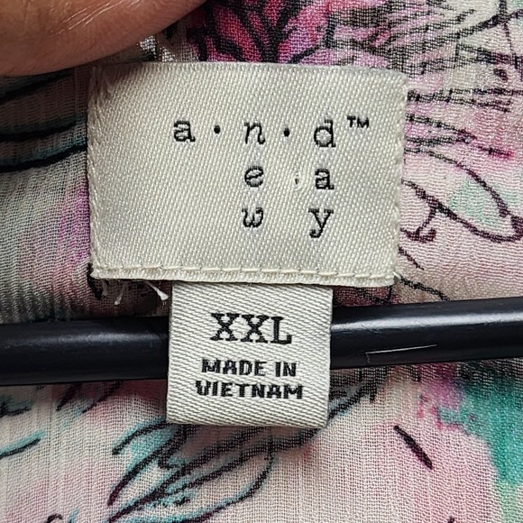 A New Day Floral Peach Print Dress 2X | Women’s Casual Plus Size Outfit - Picture 6 of 13